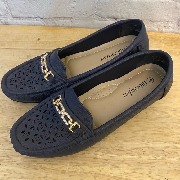 Fabcomfort Women's Loafers Comfort slip on Dark Blue Size 8 - Picture 5 of 5